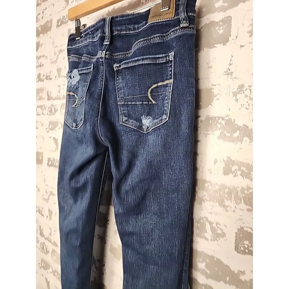 American Eagle Next Level Stretch Distressed Hi-Rise Jegging Womens Size 4 Short - Picture 9 of 16